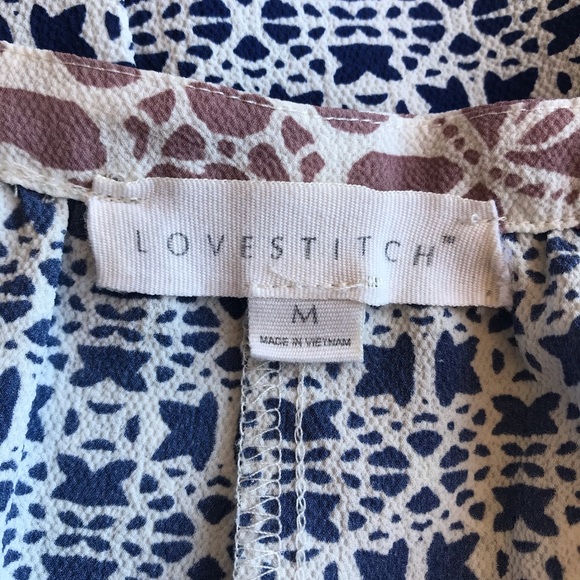 Lovestitch 3/4 sleeve tassel tie blouse - Picture 7 of 8